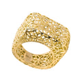 Anillo Filigrana 3 D con Baño de oro