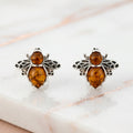 Arete Abeja Ámbar Polaco Plata 925