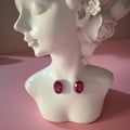 Arete de cristales cereza