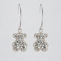 Aretes inspirado oso con cristales plata 925