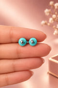 Arete Inspirado OSO con Turquesa Kitman con Baño de Rodio Plata 925