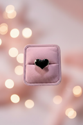 Anillo corazón negro adulón
