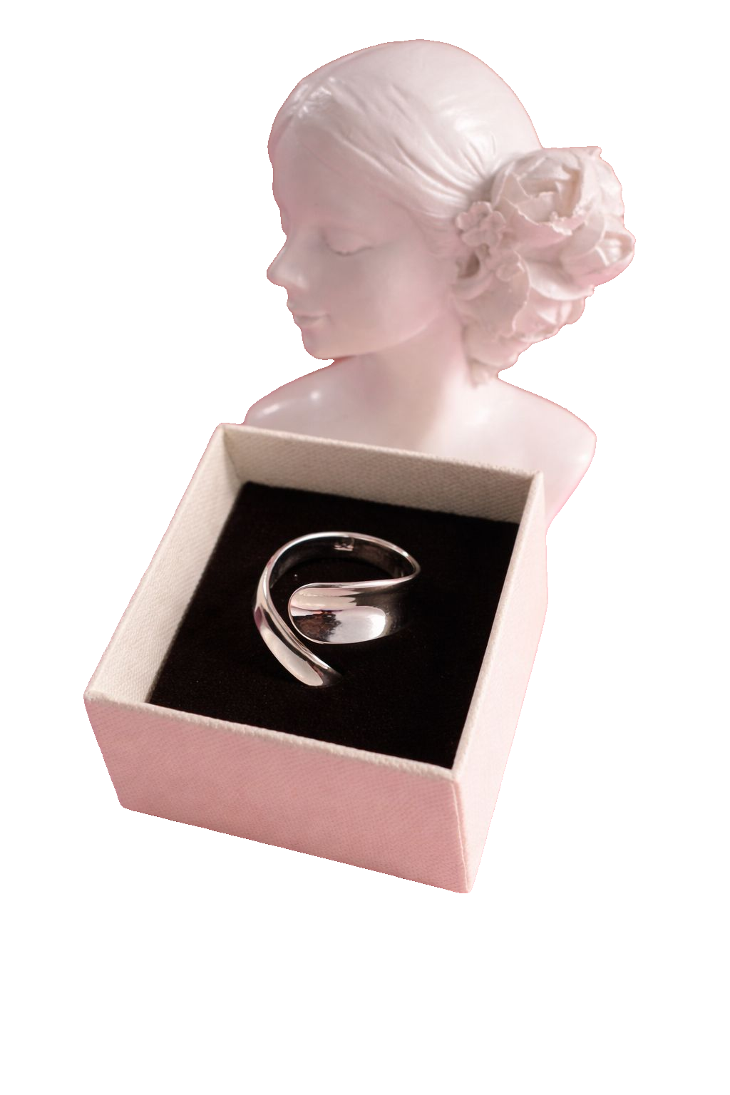 Anillo dos hojas cruzado liso