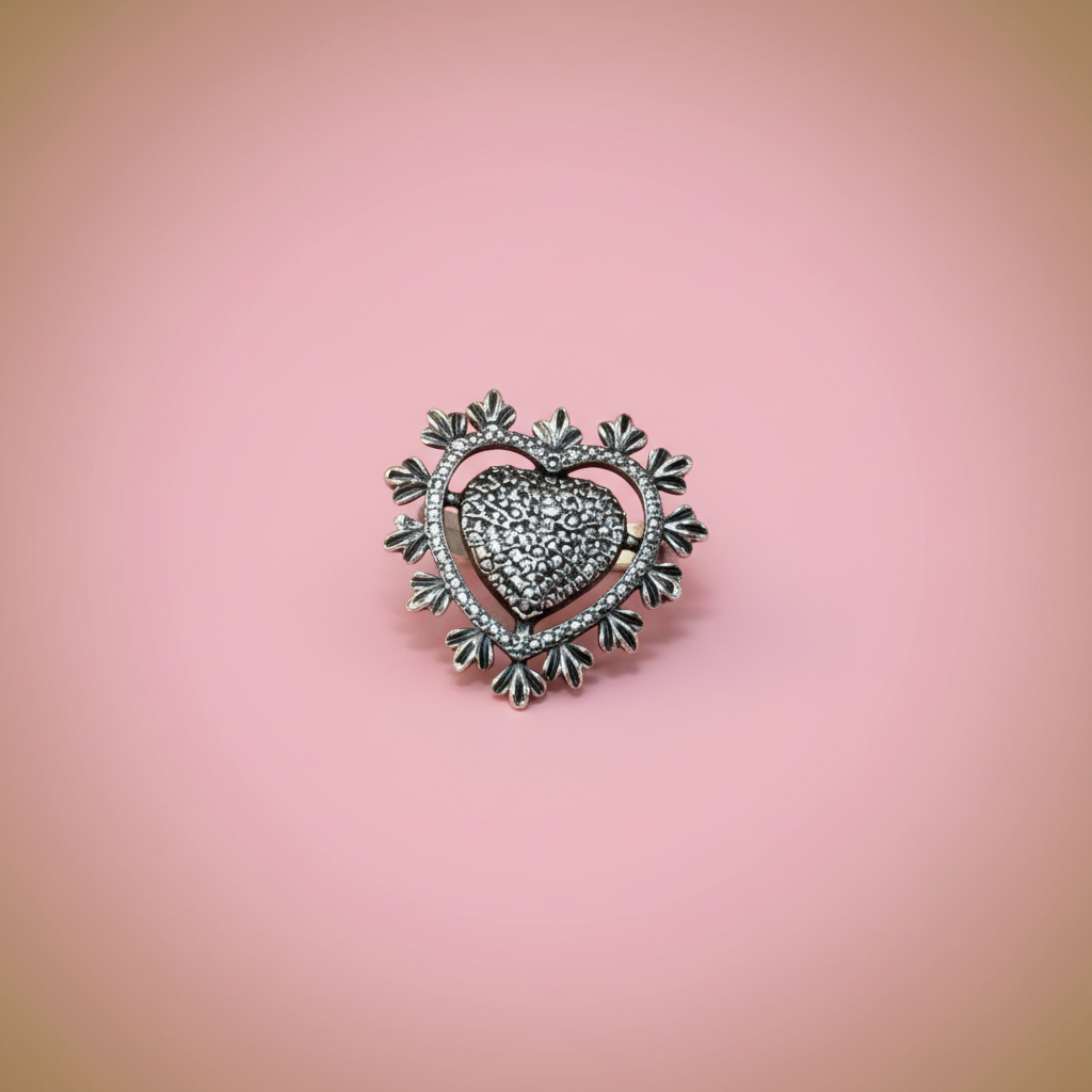 Anillo Corazon oxidado