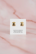 Arete inspirado OSO Plata 925 con baño de oro
