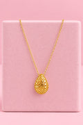 Collar de gota Filigrana   3D con Baño de ORO Plata 925