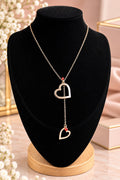 Corbatero doble silueta de corazón  Plata 925