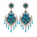 Arete de filigrana con Turquesa