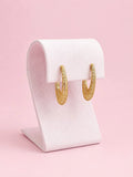 Arete media arracada de Filigrana 3D con Baño de oro